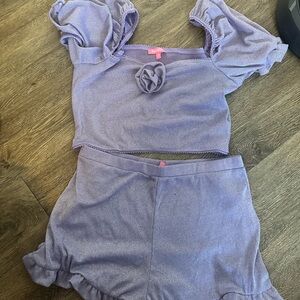 Sugar Thrillz Shimmering Lavender set XL NWOT